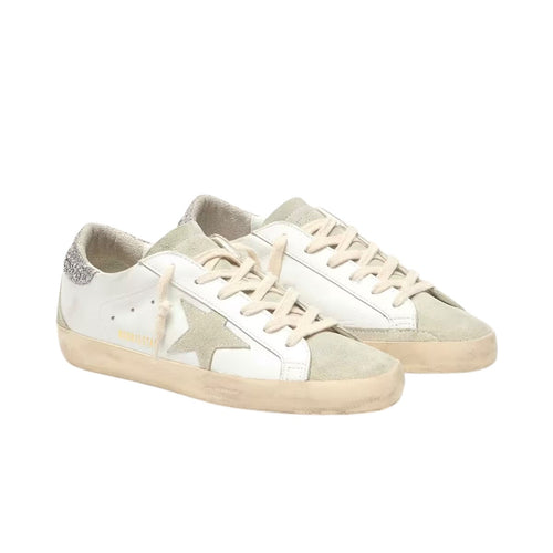 Basket Golden Goose Super-Star à Paillettes Argentées